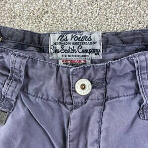 Scotch & Soda Chino Shorts Mens 30 Purple Faded Cotton Casual Summer Preppy
